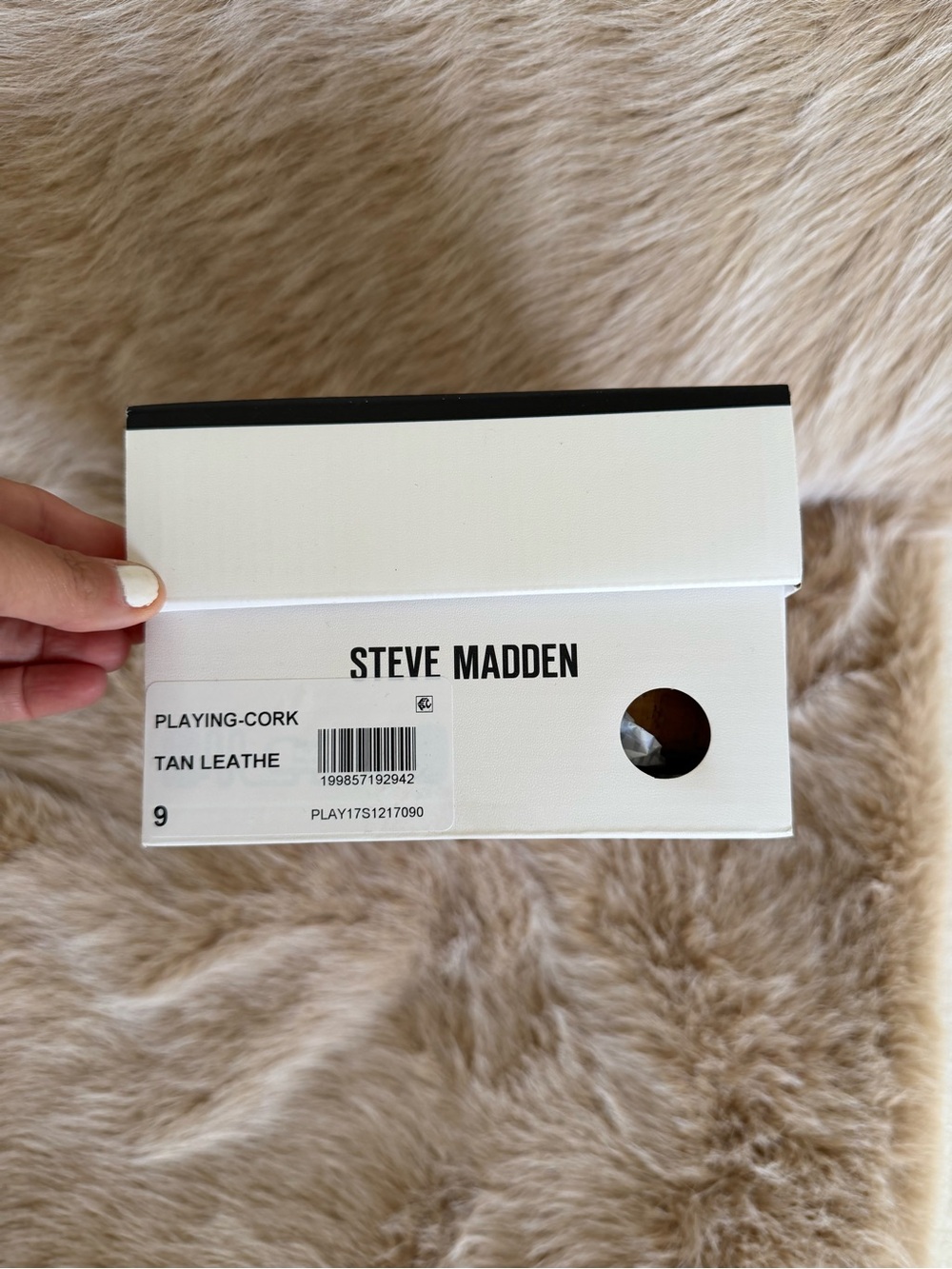 STEVE MADDEN PLAYING CORK TAN LEATHER SANDALS, SIZE 9 - Picture 5 of 5